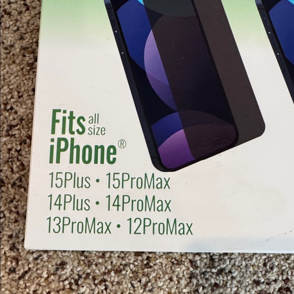 Privacy Glass Screen Protector for iPhone - Black - Picture 2 of 5